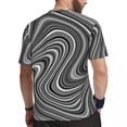thumbnail image 3 of T Shirt For Men Sportswear T-Shirt For Men Black White Silver Grey Line T-Shirts Modern Geometric Su, 3 of 7