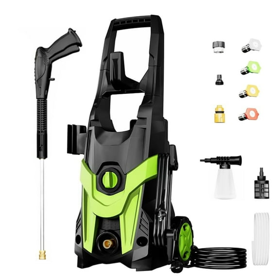 Electric Pressure Washer 4300 PSI 2.8 GPM, 2024 23ft Hose 35ft Power Cord,Upgraded Power Washer with 6ft Inlet, 4 Nozzle and Detergent Tank for Cars, Fences, Patio