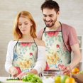 thumbnail image 5 of Pioneer Flower Floral Print Pattern Apron-Garden Aprons for Women with Pockets-Cotton Linen Waterproof Kitchen Cooking Gardening Aprons Adjustable for Kitchen,Cooking,BBQ and Salon 33x27 Inch, 5 of 7