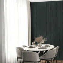 Wood Wall Slat Panels - 47.2" x 11.8" / Two Pack / 7.75 Total Square feet (Black)