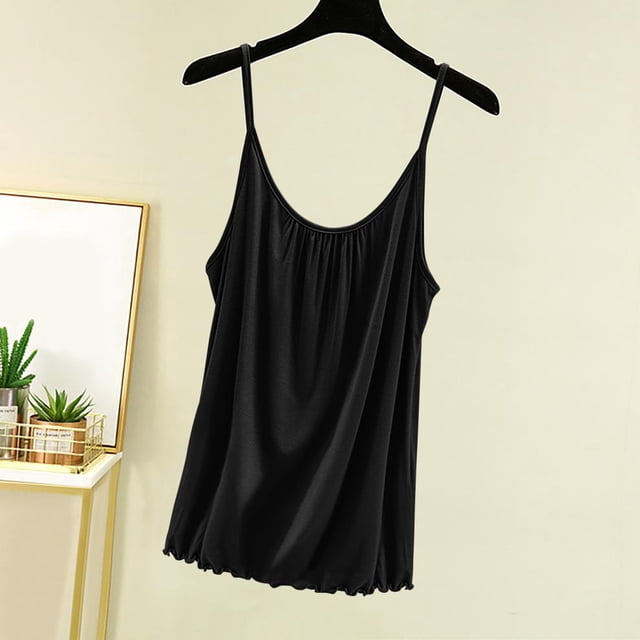 SDNall Blouse pour Femmes Unie Décontractée Mode Col Rond Régulière Sans Manches Hauts de Nuit