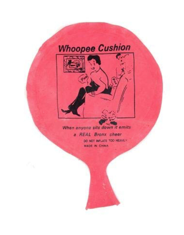 Classic Pink Reinflatable Whoopie Cushion Birthday Party Favor Bag