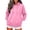 Pink——Ideal for Gifts, variant on Oiangi Women's Hoodies with Pockets Long Sleeve Drawstring Sweatshirt Fall Lightweight Basic Pullover Wine XL