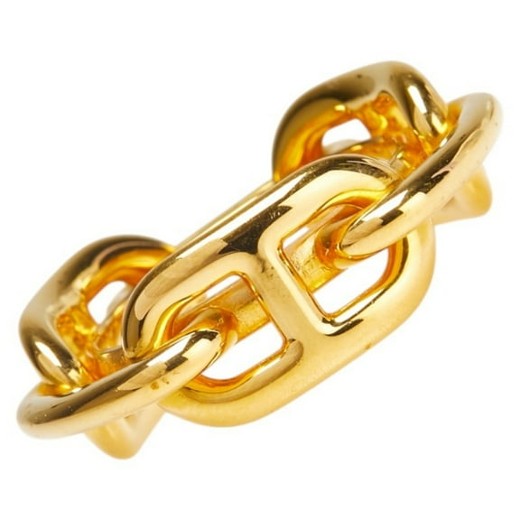 Pre-Owned Hermes Chaine d'Ancre scarf ring, gold plated, for women. (Good)