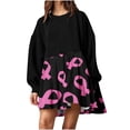 thumbnail image 2 of DecSea Robes à Manches Longues pour Femmes Décontractées Amples Col Rond Tuinc Tops Robe Basique avec Poches Latérales, 2 of 6