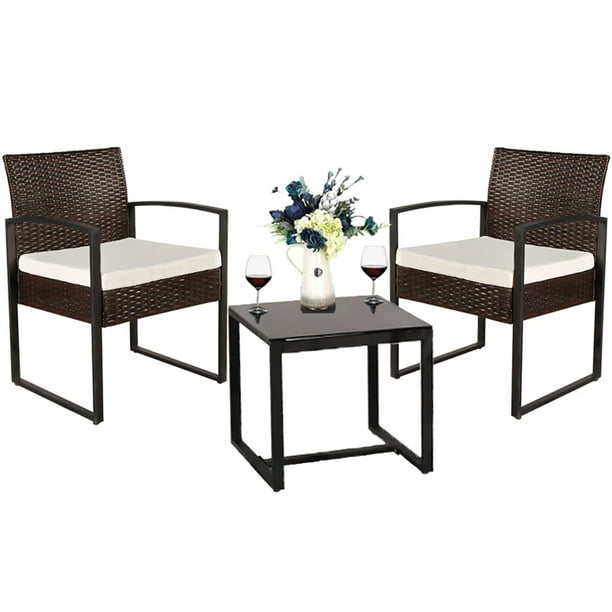 Patio Sets Furniture Clearance Costway Outdoor PCS PE Rattan