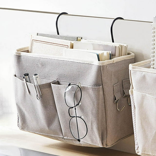 Soporte para botella de agua para , organizador colgante de artículos diversos para dormitorio , bolsillos para pasamanos , GRIS Macarena Carrito de noche