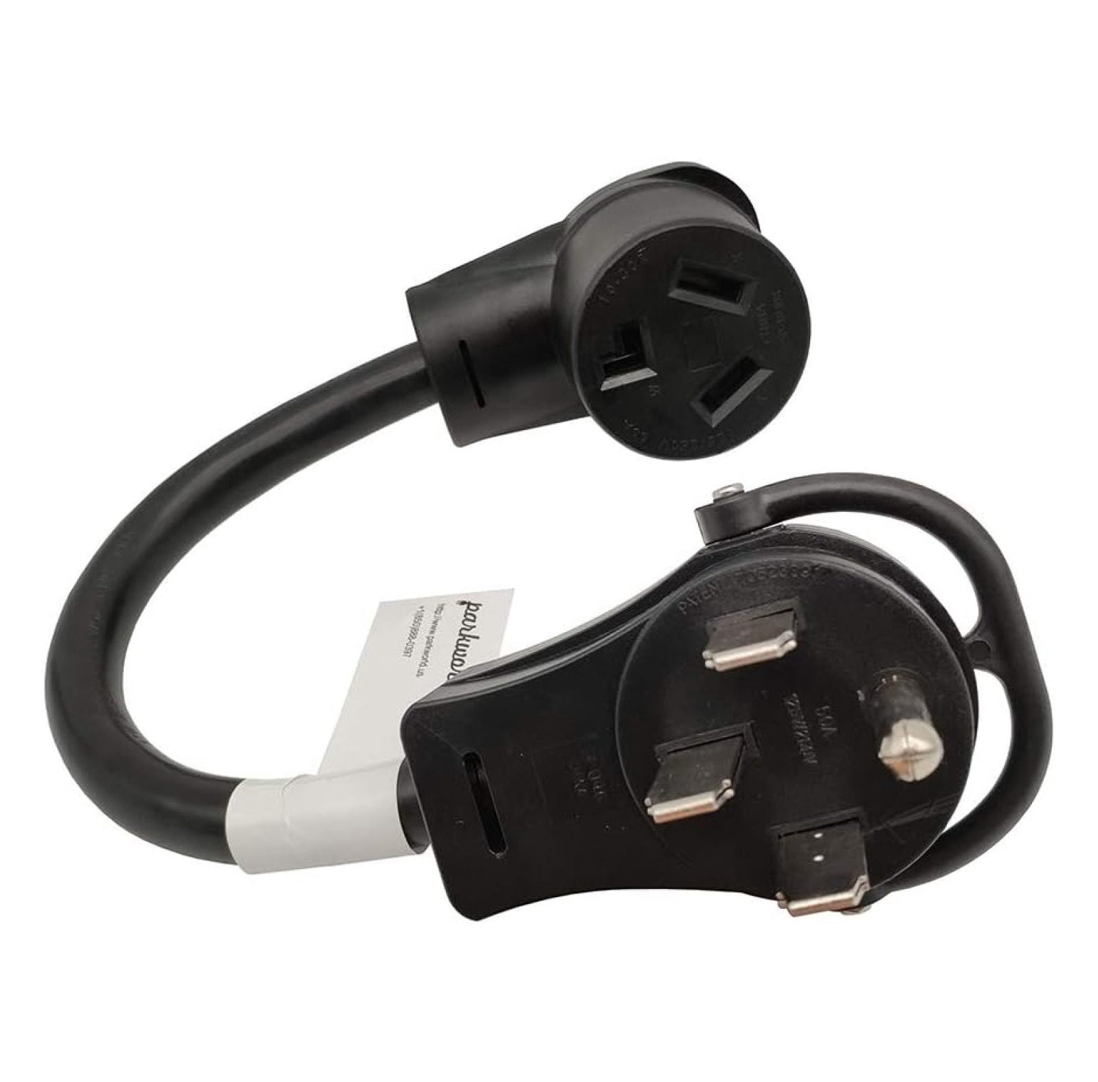 61445 RV to Dryer Adapter Cord RV Plug NEMA 14-50P to 10-30R Dryer Female, 30A, 250V, 12 inch