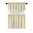 thumbnail image 2 of Kate Aurora Coastal Hamptons Living 3 Piece Textured Sheer Kitchen Curtain Tier & Valance Set - Assorted Colors & Sizes, 2 of 4
