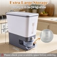 thumbnail image 6 of Topsome Rice Dispenser, 22 Lbs Rice Storage Container with Measuring Cup and Lid, Airtight Food Storage Container for Kitchen Pantry Household Organization, 6 of 8
