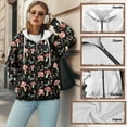 thumbnail image 6 of FOR U DESIGNS Butterfly Mushroom Women Hooded Zipper Sweatshirt Oversized Comfy Hoodies Size XS Sweatshirts for Women Loose Fit Down-Shoulder Collar Hoodie Sportswear, 6 of 7