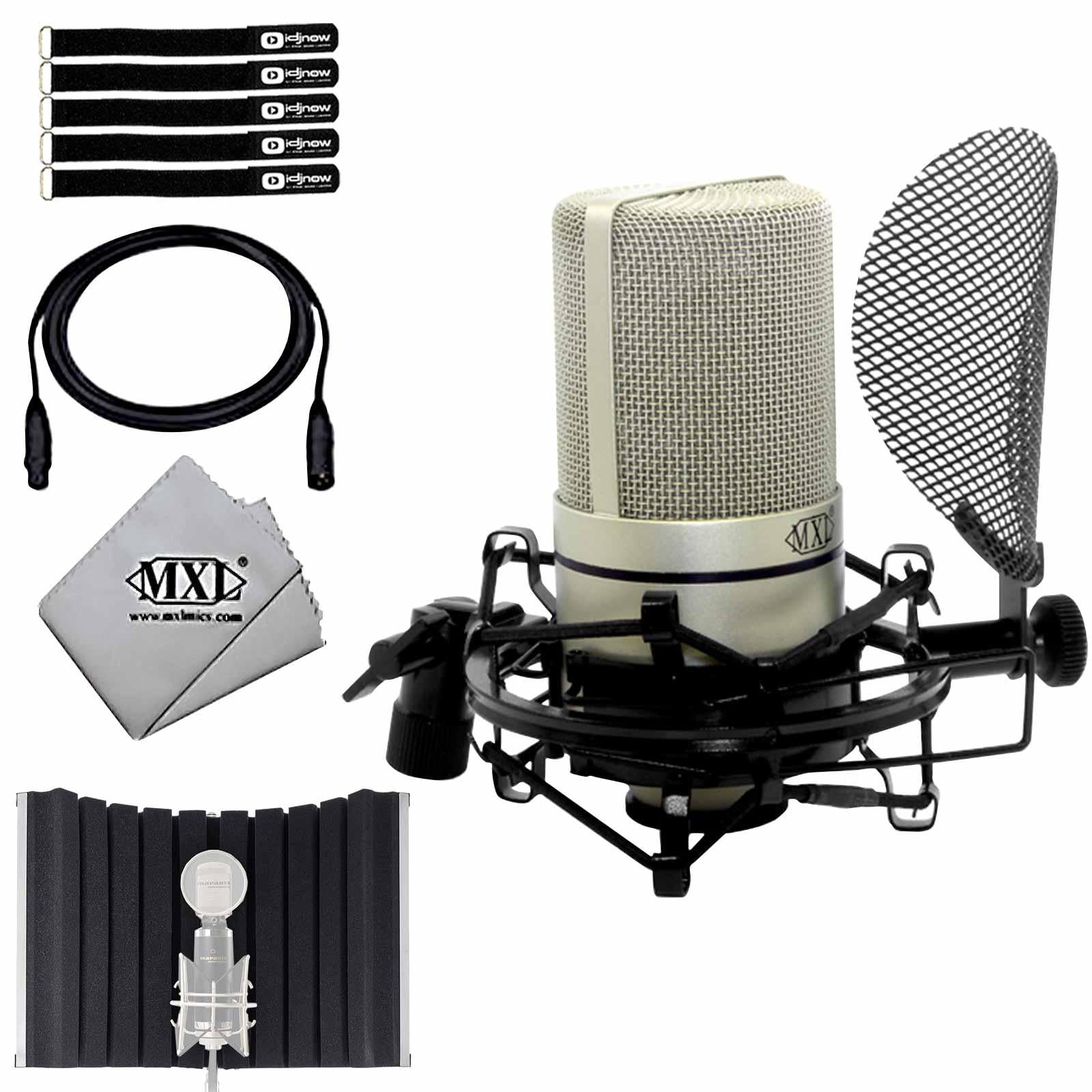 MXL 990 Complete Bundle Vocal Condenser Microphone with Microphone