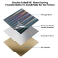 thumbnail image 4 of ZOUSSIQI Double-Sided Build Plate, PEY Smooth Color Beam + PEI Spray Texture Spring Steel 257x257mm Without Soft Magnetic Base, Printing Hot Bed Platform for X1/X1C/X1E/P1P/P1S 3D CA919-29349, 4 of 9