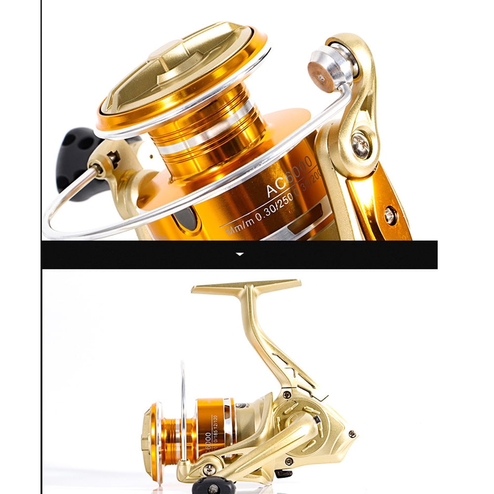 1000-7000 Series Metal Spool Throwing Rod Fishing Wheel 5.2:1 Ultralight Saltwater Spinning Reel for Carp Sea Fish Tackle Pesca