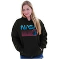 thumbnail image 4 of Vaporwave NASA Worm Logo Shuttle Hoodie Sweatshirt Women Men Brisco Brands S, 4 of 6