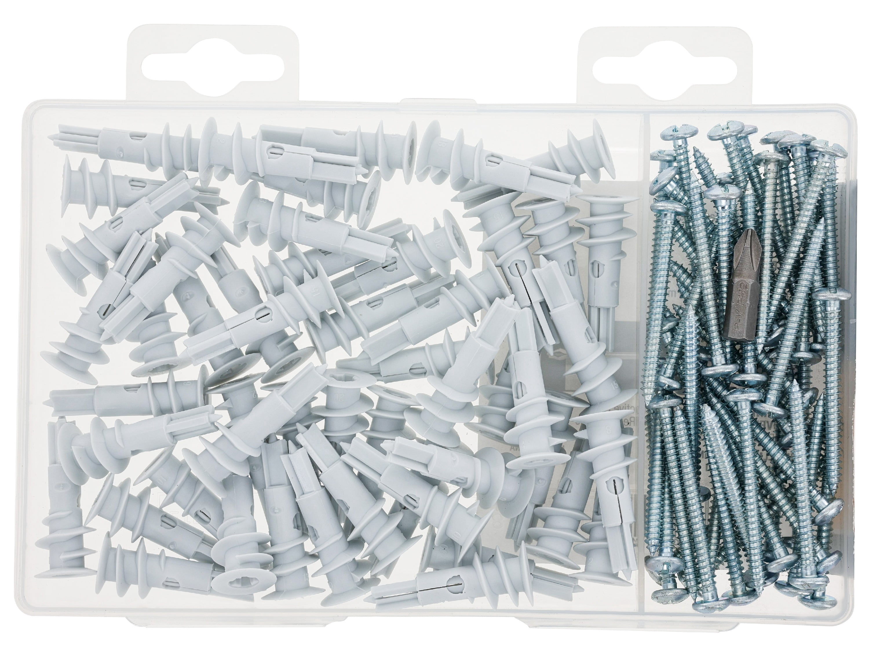 Hillman Drywall Anchor Screws, #8, Nylon, Pan Head Phillips, 75 lb., White, 50 pack