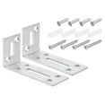 thumbnail image 1 of Unique Bargains Attaches d'Angle en L, Lot de 2 80x30x40 mm - Code d'Angle Galvanisé Ajustable à 90 Degrés, pour Raccommodage de Meubles (Argent), 1 of 7