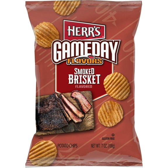 Herr's 7 oz Smoked Brisket Ripple Chips
