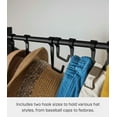 thumbnail image 5 of Yamazaki Home Hat Hanging Organizer, Black, Steel, Supports 5.5 pounds, Adjustable, 5 of 7
