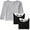 Black/Red-White Dot/White/Black/Red-White Dot/White/Heather, variant on Marky G Apparel Baby 100% Cotton Long Sleeve Pajama Top (Pack of 3)