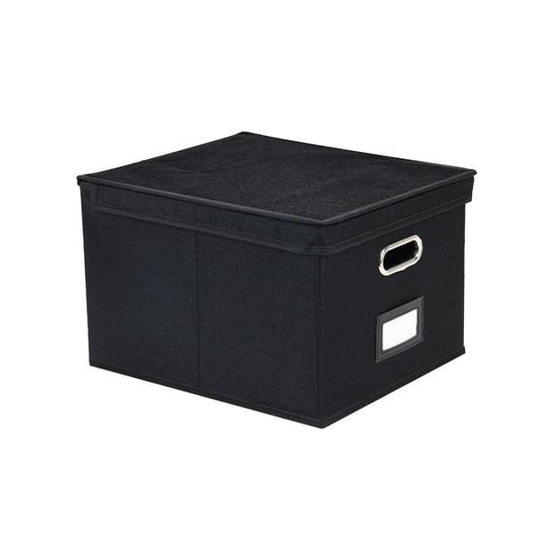 Contenedor de almacenamiento plegable Armario Zapatos Ropa Revistas Caja de almacenamiento Organizador Negro