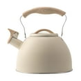 thumbnail image 1 of Hervidor de té silbante universal para todo tipo de cocinas con mango ergonómico. beige, 1 of 9