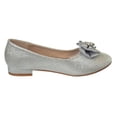 thumbnail image 3 of Badgley Mischka Low Heeled Ballerinas (Little Kid Sizes), Silver Shimmer, 11, 3 of 8