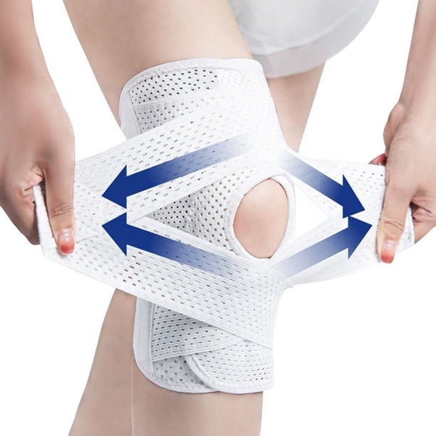 rodillera de compresión con tecnología de tejido de malla, rodillera con vendaje ultrasuave para correr, hacer ejercicio, senderismo, todos los deportes, talla L (106-135 libras)