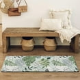 thumbnail image 4 of Cute Green Bathroom Rugs Plant Bath Mat, Non Slip Back Washable Bathroom Rug for Decor, Small Bathroom Tub Rug Leaf Shower Mat Boho Floor Mats Doormat 47x17 inch, 4 of 6