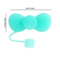 thumbnail image 3 of Clearance! 2 Pcs Cute Bow Covers Cap Toppers Tips Compatible With 40/30 Oz Tumbler Cups Reusable Cute Silicone Lids Protectors For 0.4 In/10Mm Ley Cups Accessories, 3 of 8