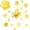 Flower - Gold, variant on 18 Pcs 3D Flower Mirror Wall Stickers, Acrylic Adhesive Removable Gold Wall Decor, Family Floral Art Mirror Decals Peel and Stick for Bathroom Home Living Room TV Background Sofa Backdrop