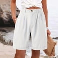 thumbnail image 2 of TRUBKH shorts for women athletic shorts for women cotton shorts for woman womens shorts casual bermuda shorts for women White 3XL, 2 of 5