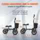 thumbnail image 3 of VEVOR Scooter de rodilla Andador de rodilla orientable de aluminio Scooter de recuperación plegable 350LB, 3 of 9