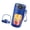 Blue-Single with Lid, variant on Efficient Portable Juicer Cup with 2600mAh LED Digital Display juices Maker for Students and Busy Professionals