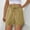 Khaki, variant on Zpanxa Linen Shorts for Women, Fashion Solid Color Shorts with Elastic Waistb Drawstring Side Pockets for Casual Wear Black XL