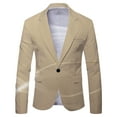 thumbnail image 4 of Chaqueta de traje de negocios para hombre de primavera y otoño Chaqueta de traje británica de talla grande para hombre, 4 of 6