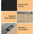 thumbnail image 3 of 4 Drawer Dresser for Bedroom, Rattan Modern Closet Dressers Chest of Drawers, Wood Dresser for Closet, Living Room, Hallway, 3 of 7
