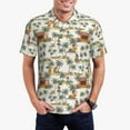 thumbnail image 2 of Balery Hawaiian Style Printed Men’s Short Sleeve Polo Shirt, Midweight Men's Shirt,Golf Polo shirts -Medium, 2 of 8