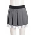 thumbnail image 3 of RUNQHUI Jupe Plissée Mini à Taille Élastique pour Filles, Jupes de Danse, Uniforme d'Équipe de Performance Cheerleading Gris 8, 3 of 7