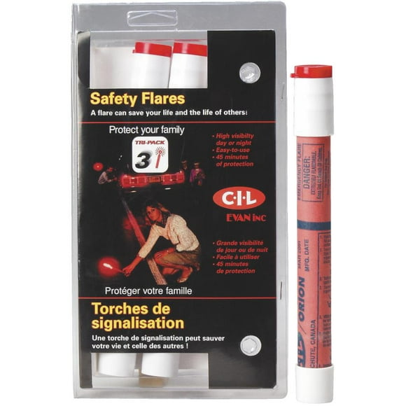 3 Pack Safety Road Flares - with Stand