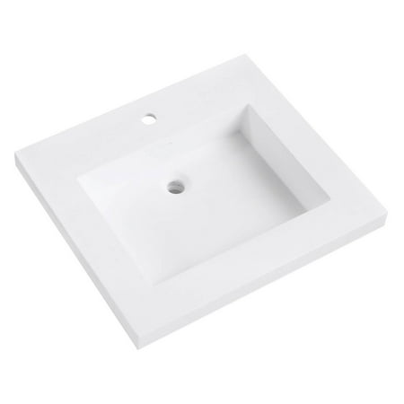 Integrated Bowl - Avanity VersaStone 25 in. Acrylic Single Sink Vanity Top with Integrated Sink