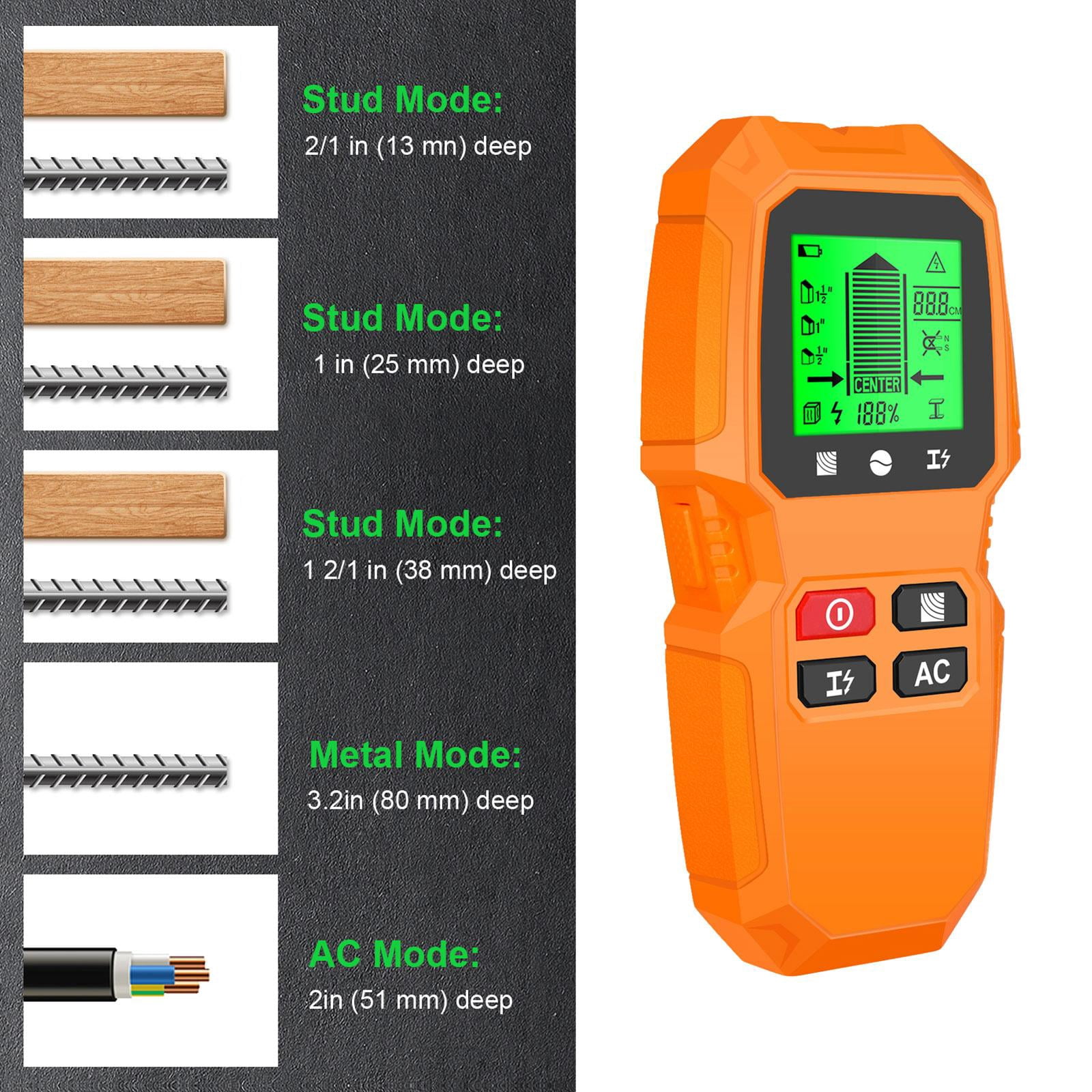Fzaqwen Stud Find Tool Wall Detector Cable Find Handheld for Wire Joist Wood Studs Metal Yellow