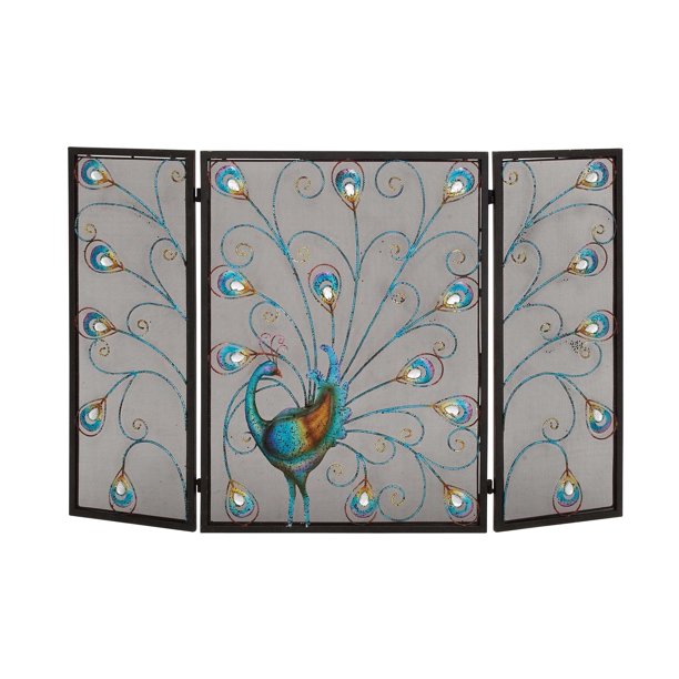 The Colorful Metal Fireplace Screen
