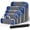 Dark blue, variant on 6 count Compression Packing Cubes Set, Travel Luggage Organizer with Drawstring Bag, Lightweight Nylon Suitcase Storage Bags for Travel Camping Business Trip(Red)