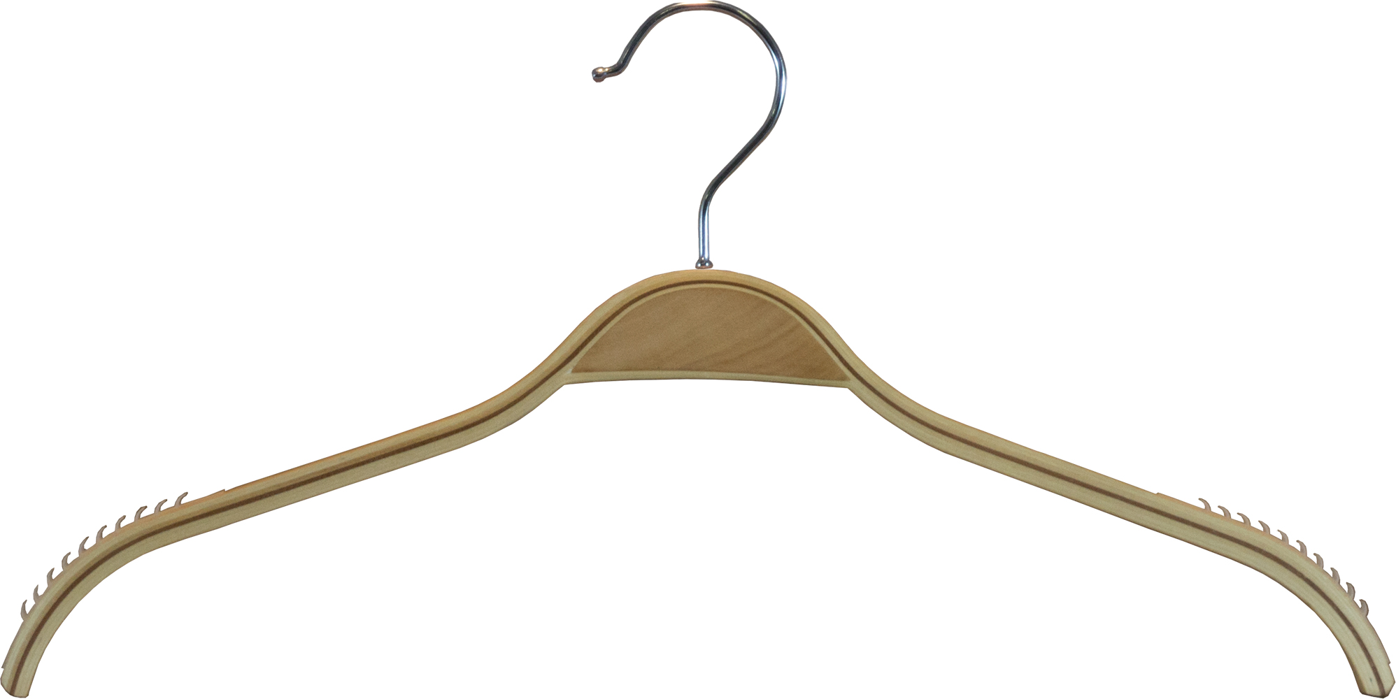 INTERNATIONAL HANGER Laminate Natural Wood Top Hanger with Soft