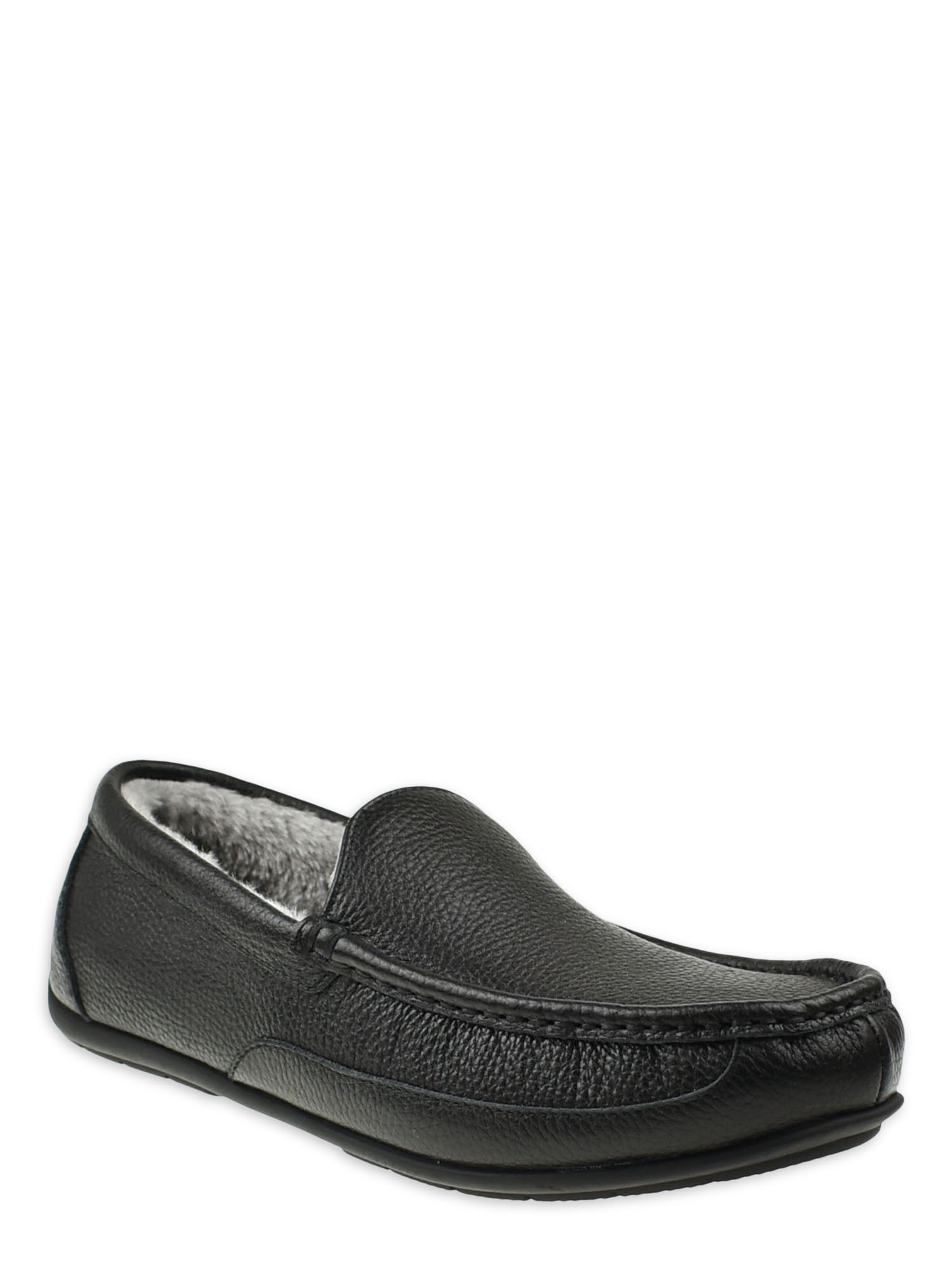 George Men's Genuine Leather Moccasin Slippers