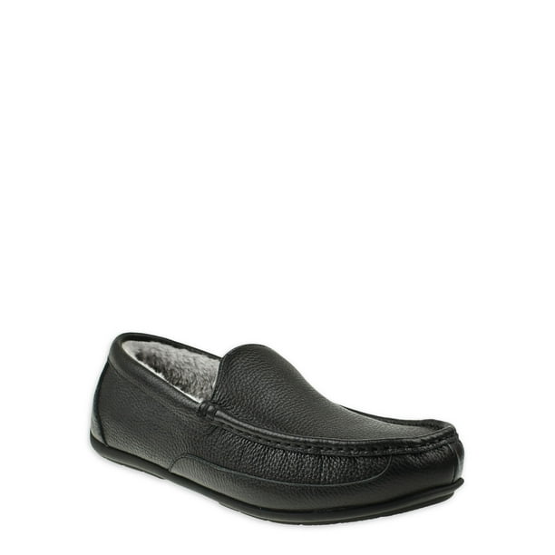 George Men's Genuine Leather Moccasin Slippers - Walmart.com