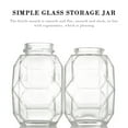 thumbnail image 5 of Honey Pot Jar, Glass Honey Pot with Wooden Dipper and Cork Lid, Hexagon Shape Honey Container Dispenser Storage, Clear Heat-Resistant Honeypot for Home, Kitchen 1PC, 5 of 6