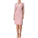thumbnail image 1 of VESTIDO LÁPIZ DE MANGA 3/4 DE MUJER INSPIRAR CHIC, CUELLO EN V, COLOR DE CONTRASTE, VESTIDOS ELEGANTES DE TRABAJO, TALLA XL, ROSA, 1 of 5
