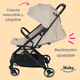 thumbnail image 5 of Carriola Ibaby Viaggio Plegable Tipo Maleta Ligera Compacta beige, 5 of 9